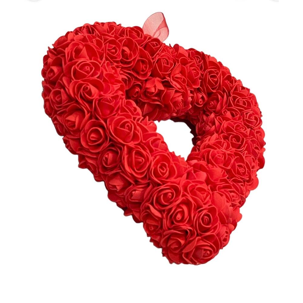 Handmade Valentine Heart From Roses - Picture 3 of 5